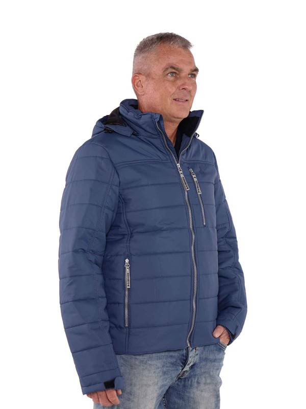 Panda rollen omzeilen Winterjas heren denim blauw kopen? Bjornson.nl - €59,95