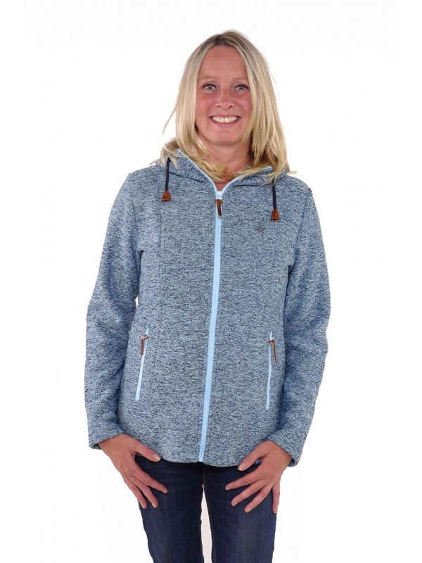 Bjørnson Capuchon Vest Gebreid Dames Phlox - Wenche