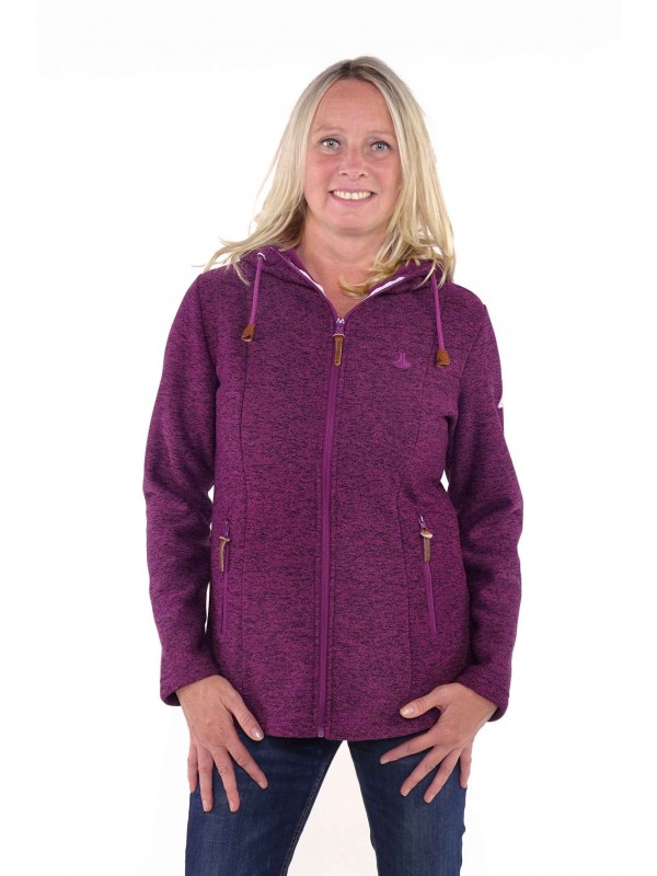 Bjørnson Capuchon Vest Gebreid Dames Blauw - Wenche