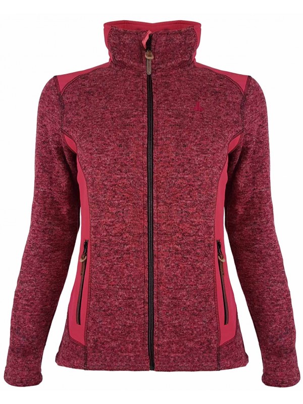 VEST GEBREID DAMES roze wijnrood - Brigitta