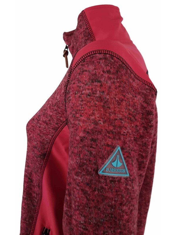 VEST GEBREID DAMES roze wijnrood - Brigitta