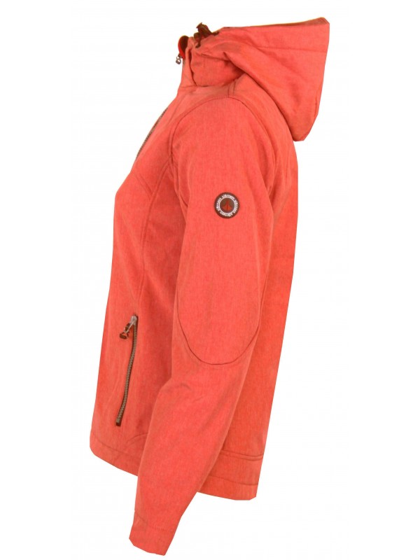 SOFTSHELL JAS DAMES grote maat 46 48 50 52 54 56 zalm kleurig Christina