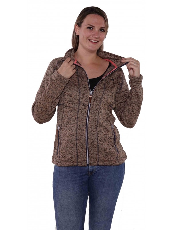 VEST GEBREID DAMES Taupe - Elena