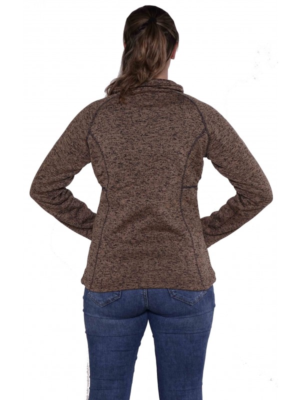 VEST GEBREID DAMES Taupe - Elena