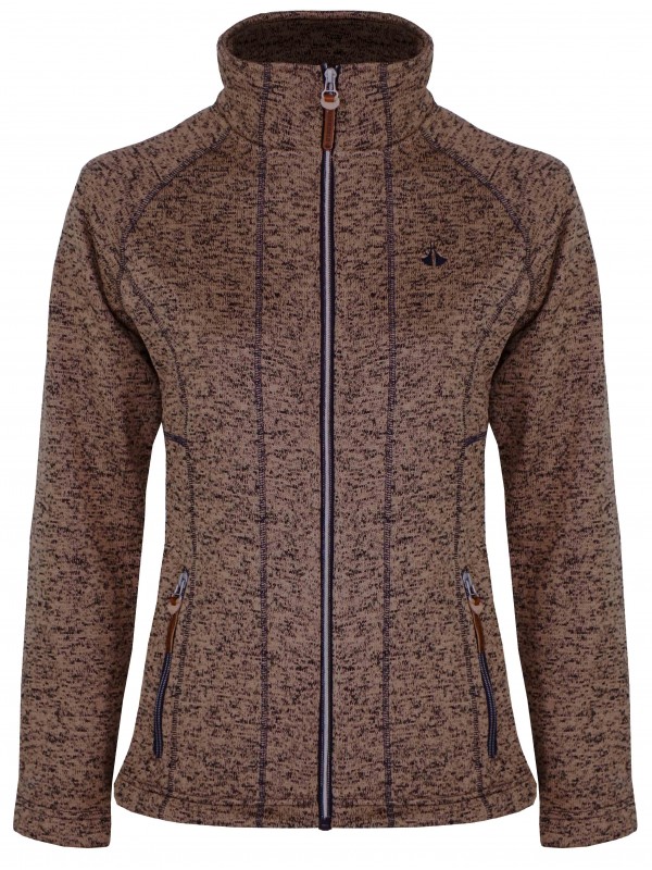 VEST GEBREID DAMES Taupe - Elena