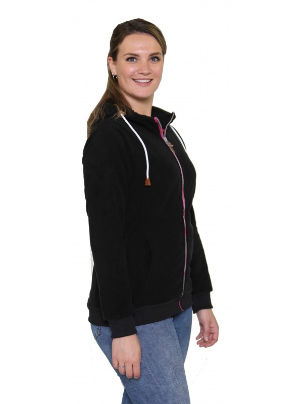 Fleece vest capuchon dames zwart kopen 29 95