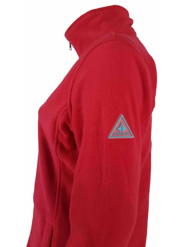 Fleece vest top dames rood