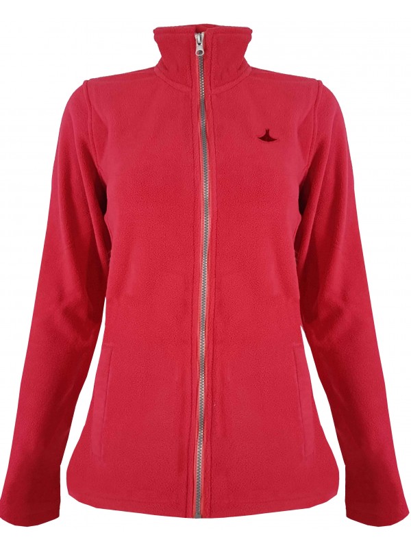 Rood fleece vest store dames