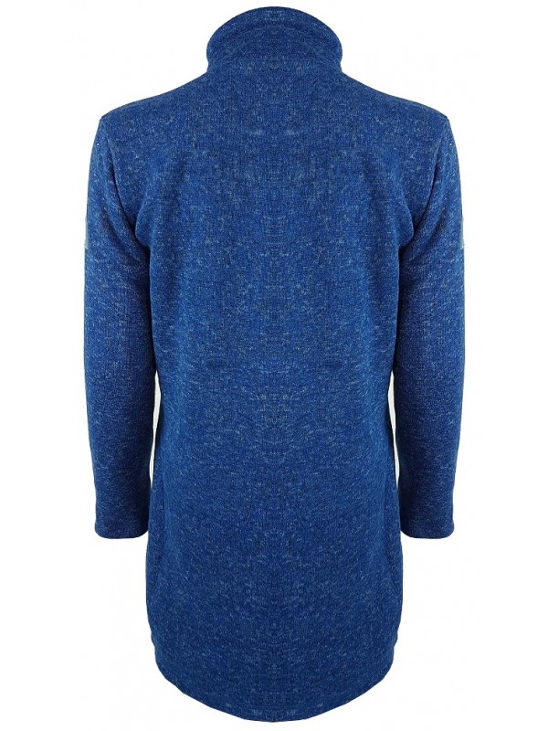 Bjørnson Lang Gebreid Vest Dames Blauw Royaal - Kirsten