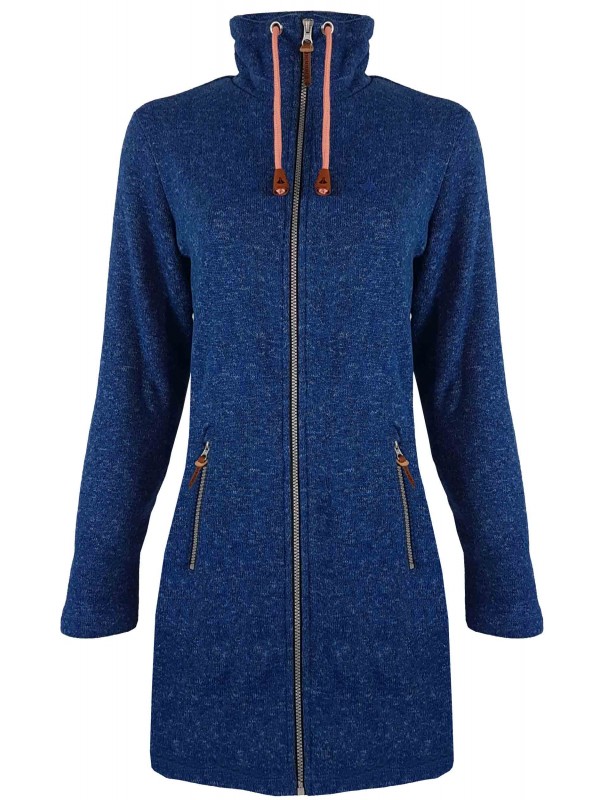 Blauw lang gebreid vest voor dames kopen Bjornson 59.95