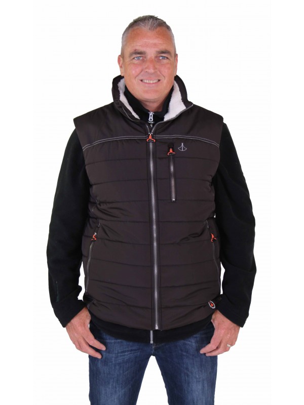 Bodywarmer Teddy Gevoerd - Heren - Donkerbruin - Bjornson - Mikael