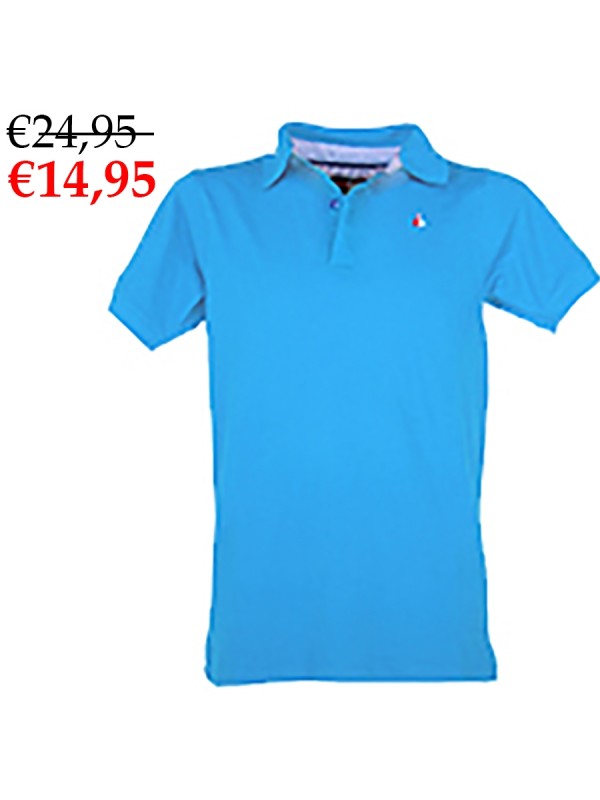 POLO SHIRT HEREN blauw oceaan Ouke
