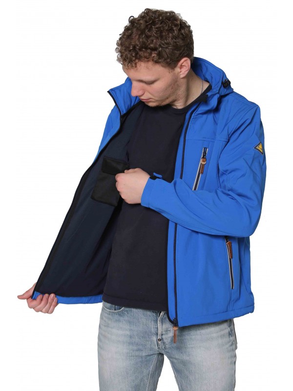 SOFTSHELL JAS HEREN blauw Petter