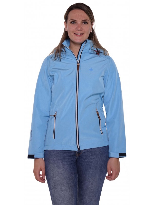 SOFTSHELL JAS DAMES blauw aqua - Silje