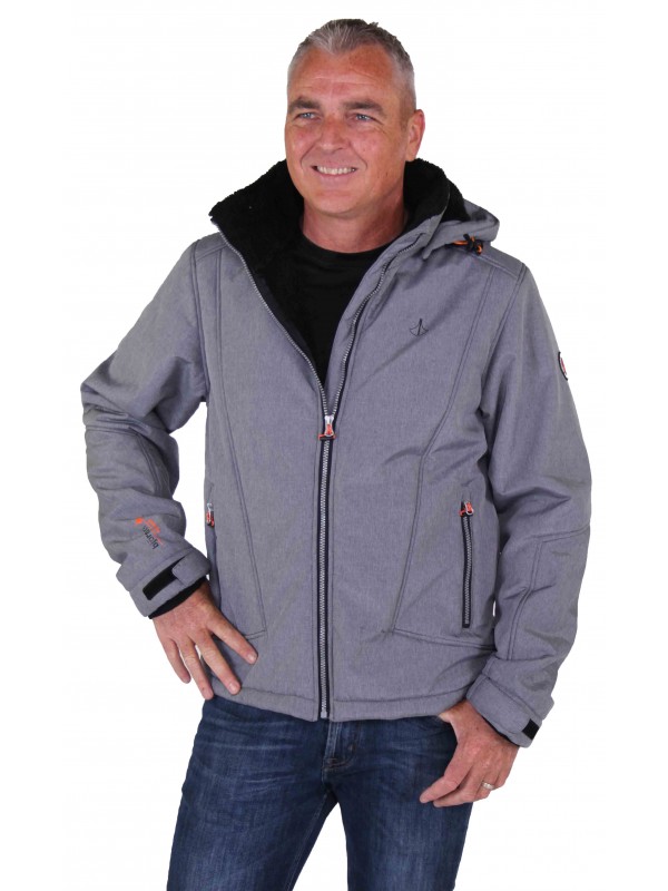 Is redactioneel kip Softshell jas winter heren grijs kopen? - Bjornson.nl - €59,95