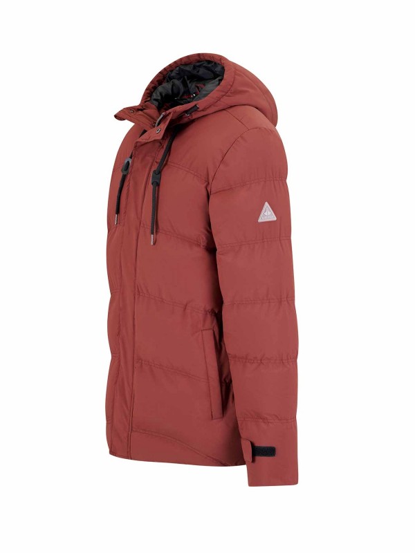 BJØRNSON Regenjas / Winterjas Winddicht Waterdicht Heren Rood-Bruin Boje