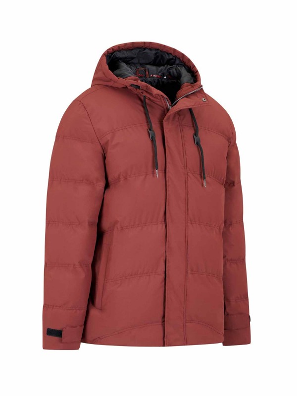 BJØRNSON Regenjas / Winterjas Winddicht Waterdicht Heren Rood-Bruin Boje
