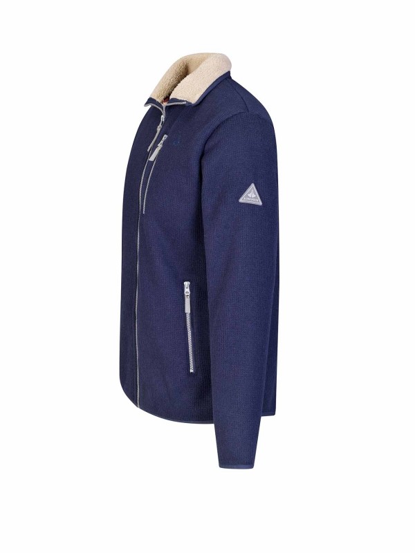 BJØRNSON Gebreid Wintervest Borgvoering Heren Donkerblauw - Brage