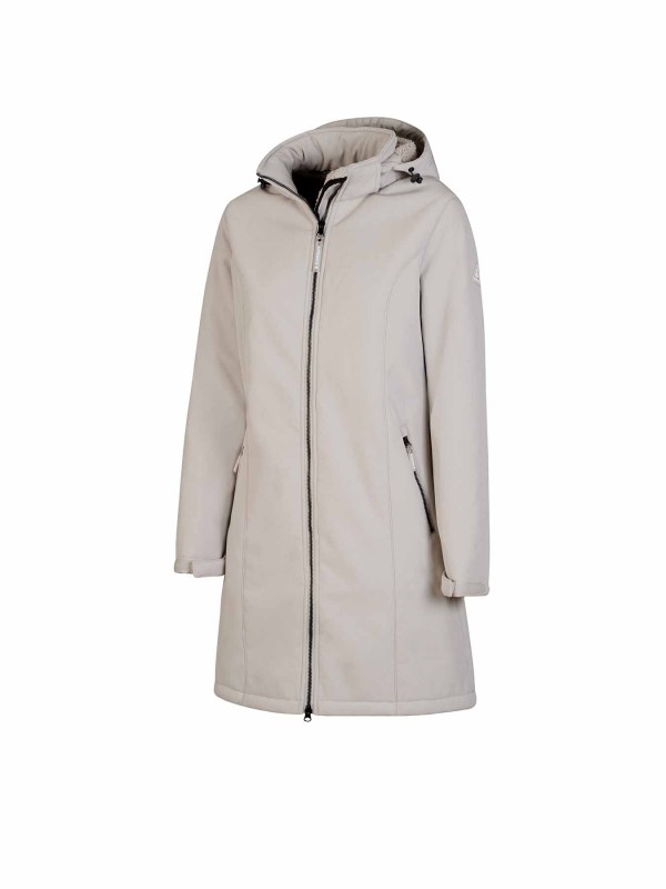 BJØRNSON Softshell Winterjas Parka Dames Teddy Voering Zand-beige - Britta