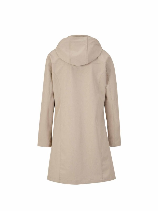 BJØRNSON Softshell Parka Zomerjas Dames Beige CHARLOTTA