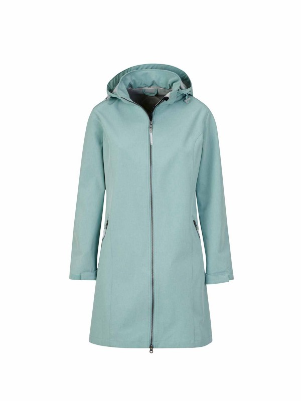 BJØRNSON Softshell Parka Zomerjas Dames Zeegroen CHARLOTTA