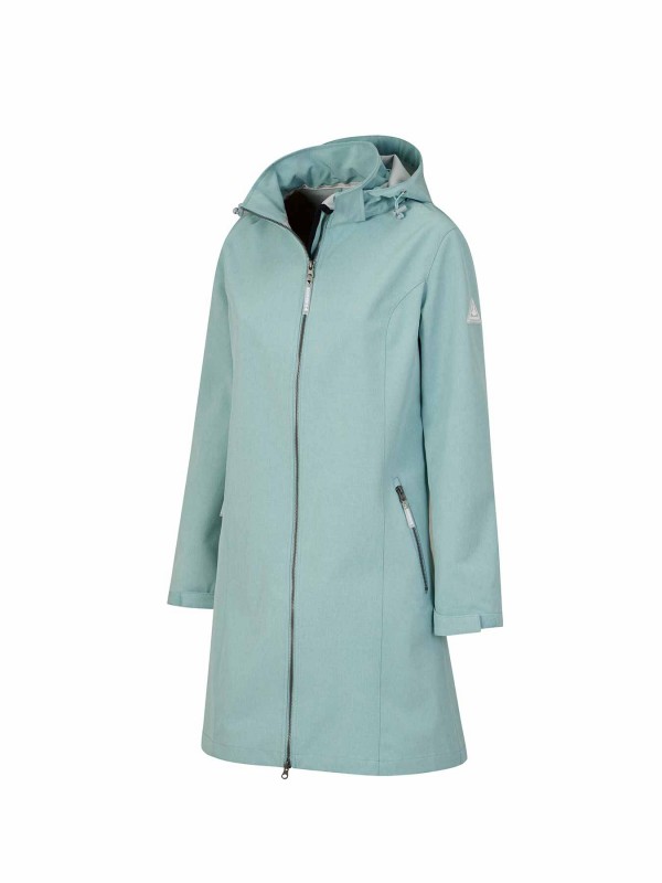 BJØRNSON Softshell Parka Zomerjas Dames Zeegroen CHARLOTTA
