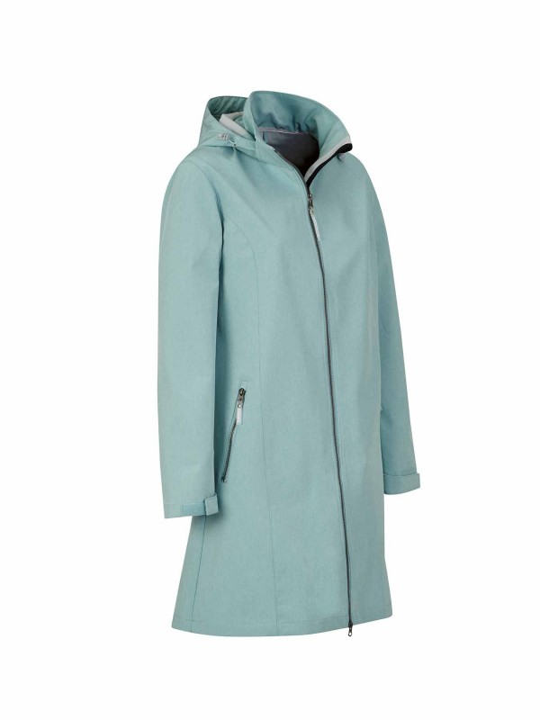 BJØRNSON Softshell Parka Zomerjas Dames Zeegroen CHARLOTTA