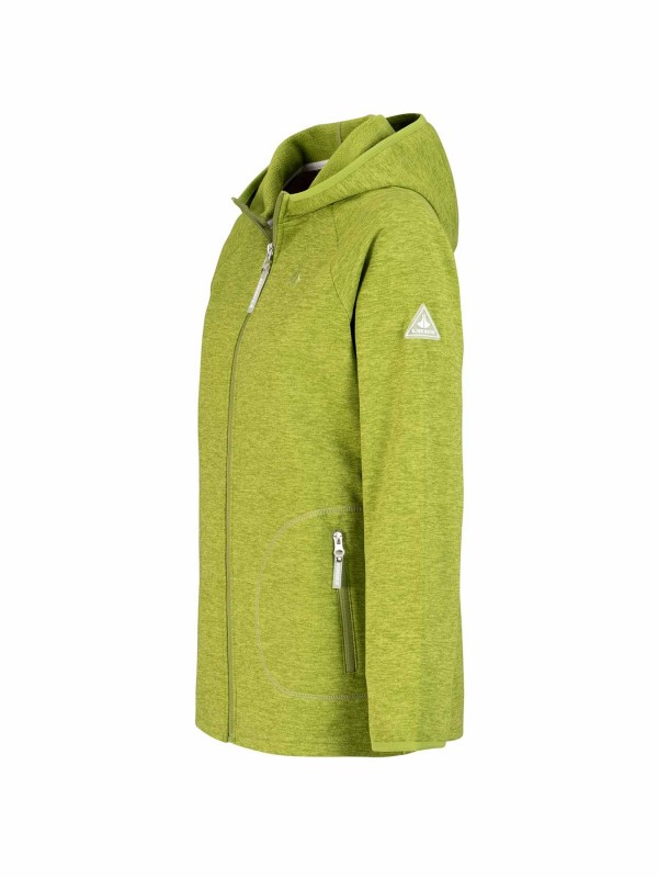 BJØRNSON Gebreid Hooded Vest 4 seizoenen Dames Groen Melange - DITTE