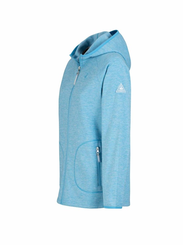 BJØRNSON Gebreid Hooded Vest 4 seizoenen Dames Lichtblauw Melange - DITTE