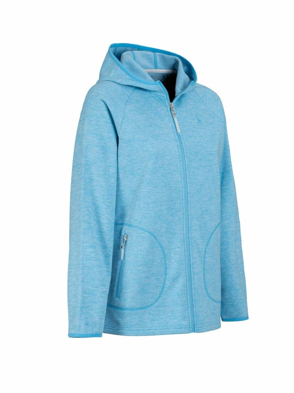 BJØRNSON Gebreid Hooded Vest 4 seizoenen Dames Lichtblauw Melange - DITTE