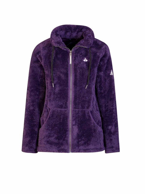 BJØRNSON Elin Coral Fleece Vest Dames 4 seizoenen - Zacht - Aubergine Paars
