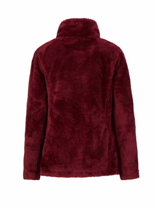 BJØRNSON Elin Coral Fleece Vest Dames 4 seizoenen - Zacht - Bordeaux Rood