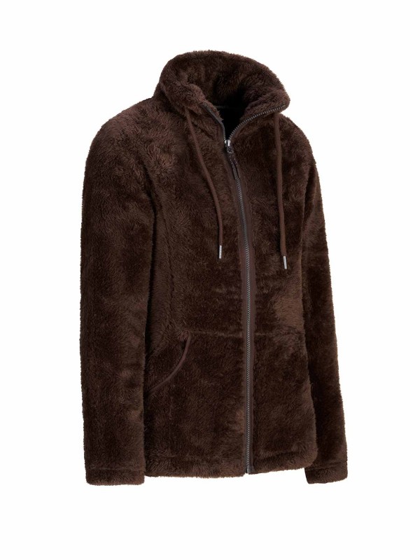 BJØRNSON Elin Coral Fleece Vest Dames 4 seizoenen - Zacht - Donkerbruin