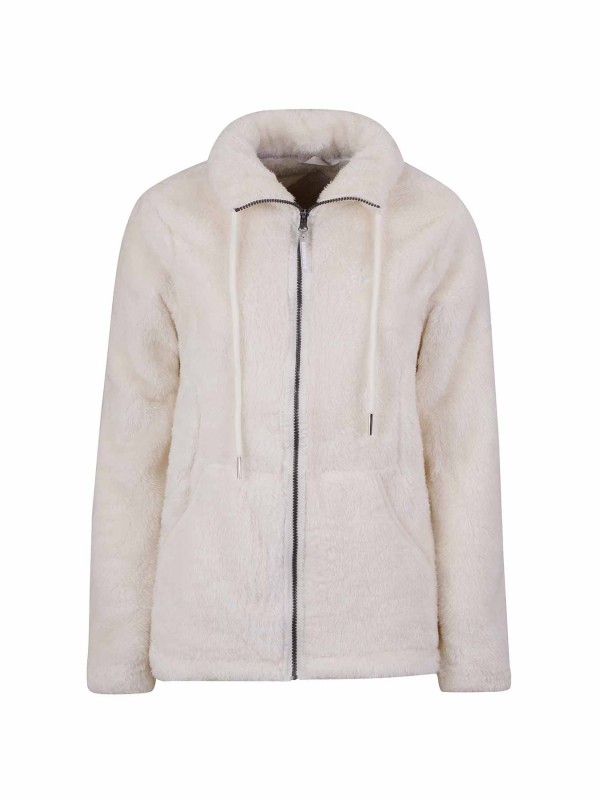 BJØRNSON Elin Coral Fleece Vest Dames 4 seizoenen - Zacht - Off-White