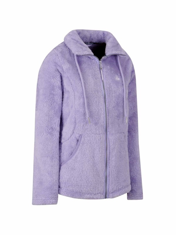 BJØRNSON Elin Coral Fleece Vest Dames 4 seizoenen - Zacht - Lila