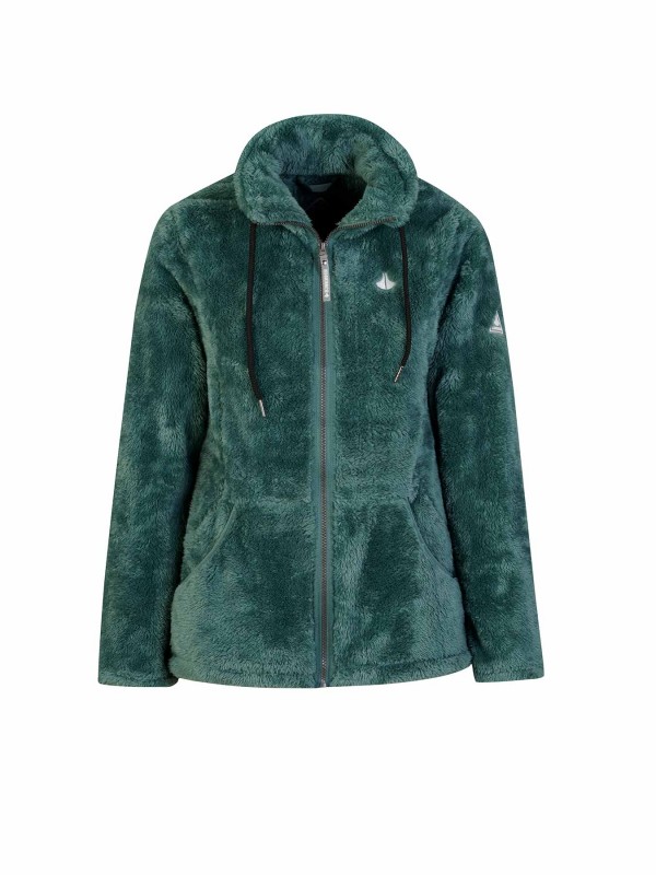 BJØRNSON Elin Coral Fleece Vest Dames 4 seizoenen - Zacht - Groen