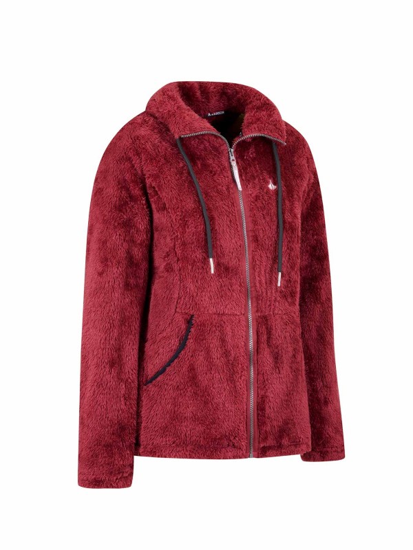 BJØRNSON Elin Coral Fleece Vest Dames 4 seizoenen - Zacht - Rood Bruin