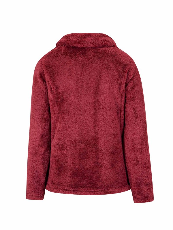 BJØRNSON Elin Coral Fleece Vest Dames 4 seizoenen - Zacht - Rood Bruin