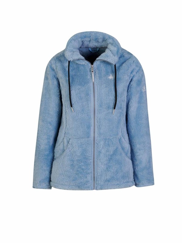 BJØRNSON Elin Coral Fleece Vest Dames 4 seizoenen - Zacht - Blauwgrijs