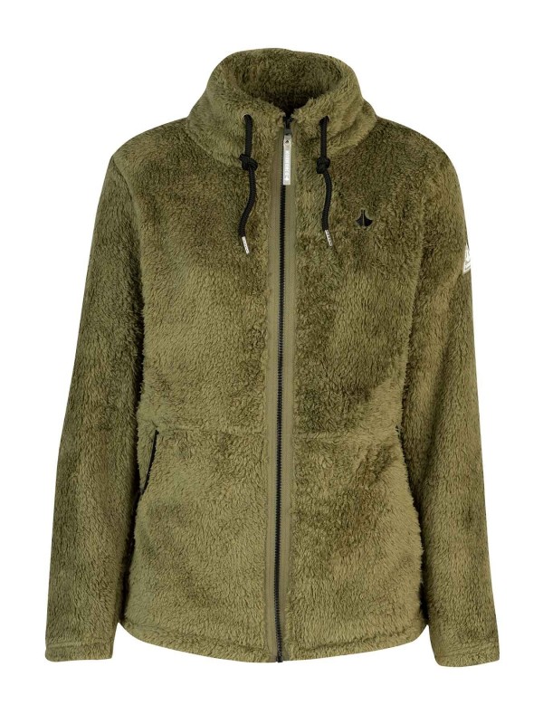 Coral fleece vest olijfgroen dames kopen Bjornson 29 95