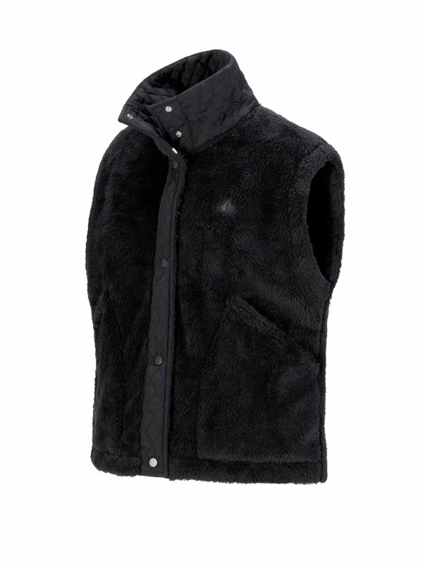 BJØRNSON Elino 8085 Coral Fleece Bodywarmer Dames Zacht / 4 seizoenen - Zwart