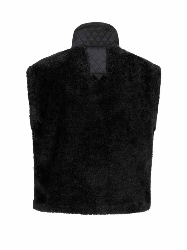 BJØRNSON Elino 8085 Coral Fleece Bodywarmer Dames Zacht / 4 seizoenen - Zwart