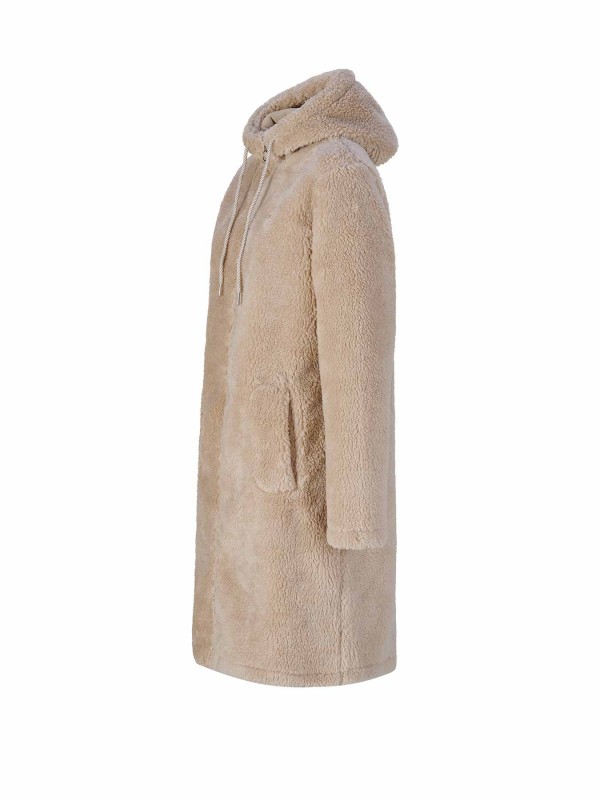 BJØRNSON Elvira Parka Teddy Fleece Jas Vest Dames 4 seizoenen - Beige