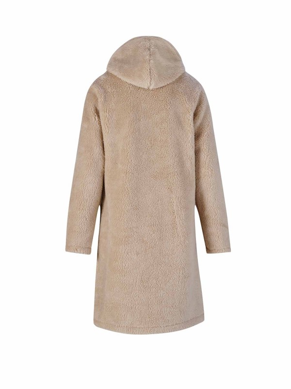BJØRNSON Elvira Parka Teddy Fleece Jas Vest Dames 4 seizoenen - Beige