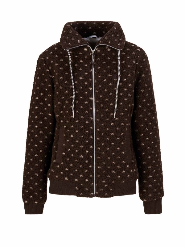 BJØRNSON Greta Teddy Fleece Vest Dames 4 seizoenen - Zacht - Bruin