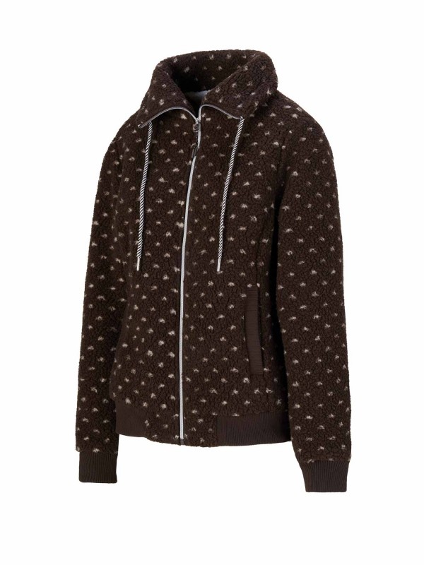 BJØRNSON Greta Teddy Fleece Vest Dames 4 seizoenen - Zacht - Bruin