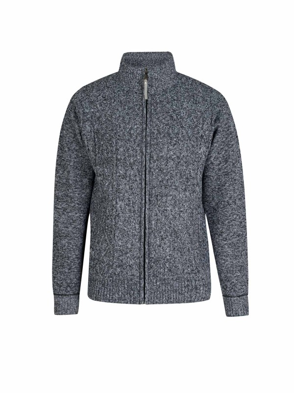 BJØRNSON Gus Kabel-gebreid Vest Fleece Gevoerd Heren - S-6XL - Grijs