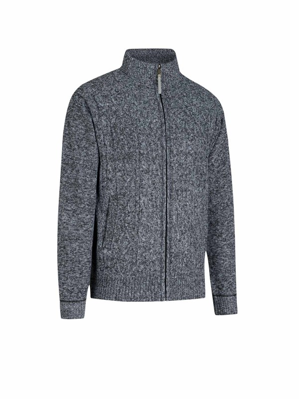 BJØRNSON Gus Kabel-gebreid Vest Fleece Gevoerd Heren - S-6XL - Grijs