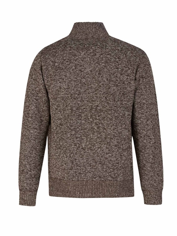 BJØRNSON Gus Kabel-gebreid Vest Fleece Gevoerd Heren - S-6XL - Bruin