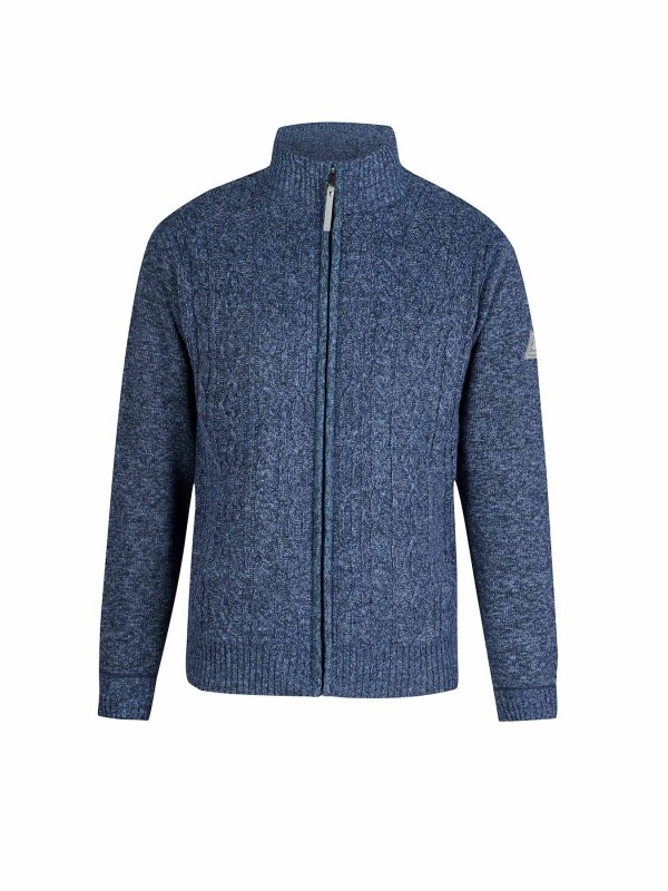 BJØRNSON Gus Kabel-gebreid Vest Fleece Gevoerd Heren - S-6XL - Donkerblauw